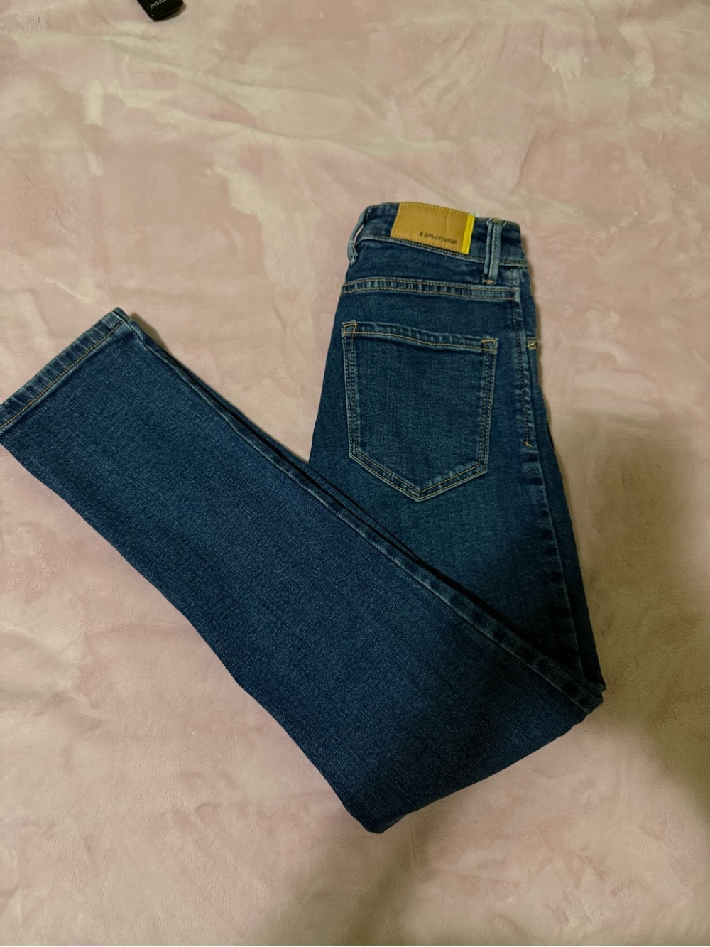 stradivarius Men's Slim Dark Blue Jeans